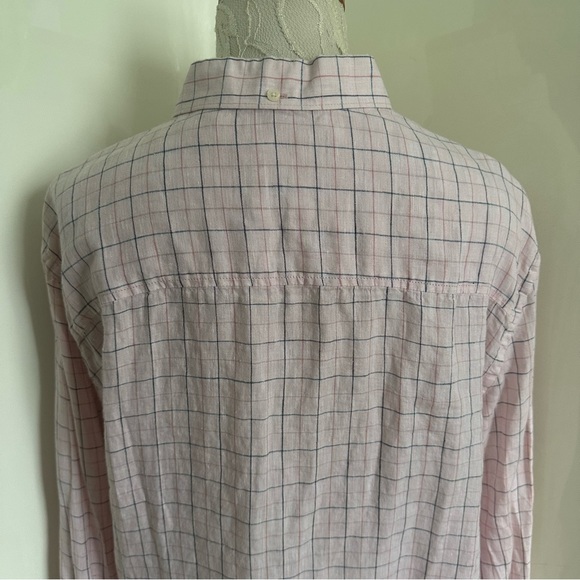 NWOT LE31 by Simons Semi Fit Checker Linen Shirt sz XL - Picture 3 of 10